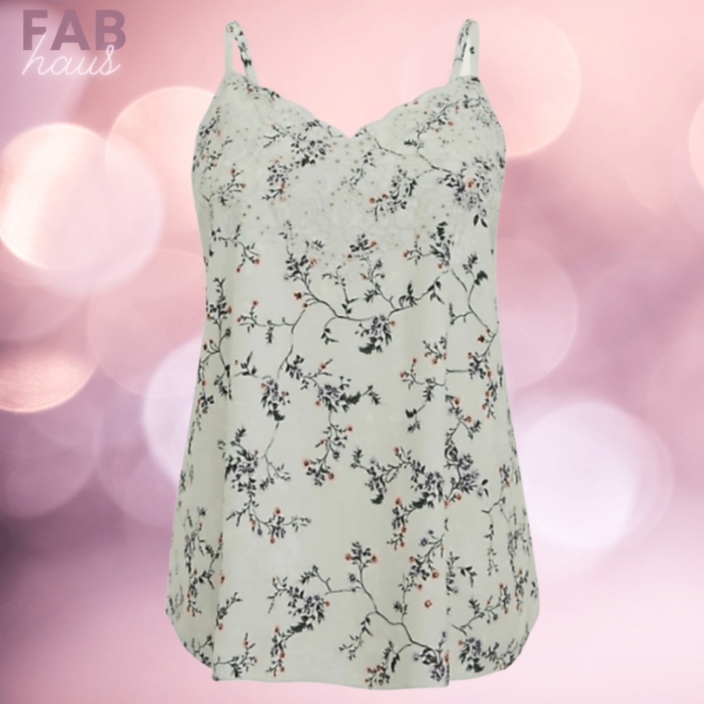 torrid | FLORAL CHALLIS EYELET SWING CAMI